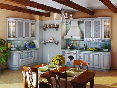 Кухня Искья синяя